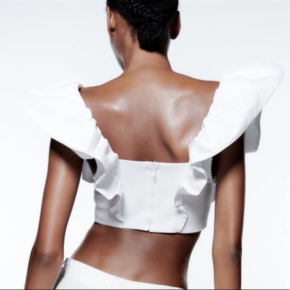 Zara Voluminous Poplin top - Picture 3 of 7